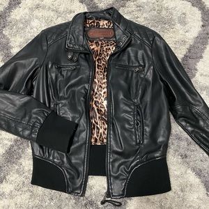 Faux leather jacket